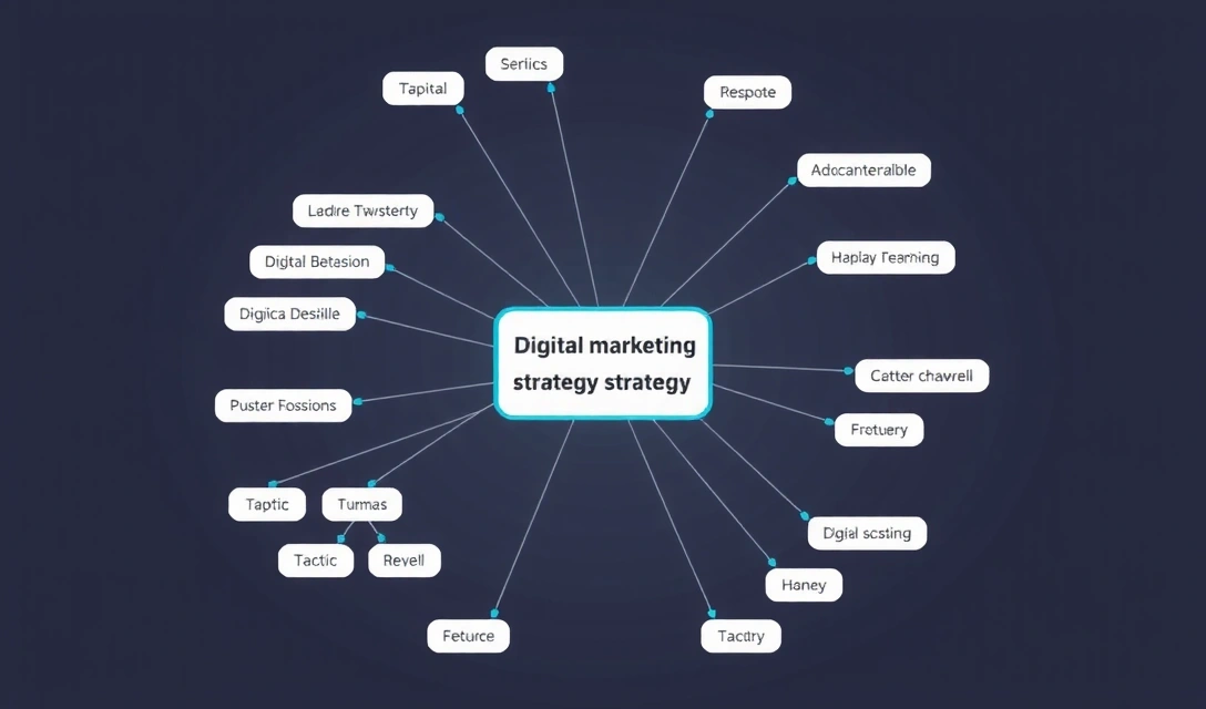 Diagramă cu strategie personalizată de marketing digital