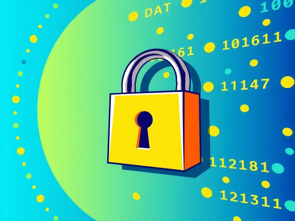 Ilustrație concept de securitate și confidențialitate datelor online