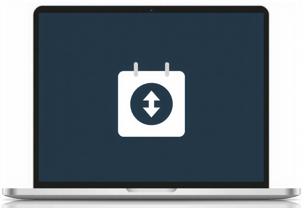 Calendar digital cu o pictogramă de actualizare, simbolizând modificările